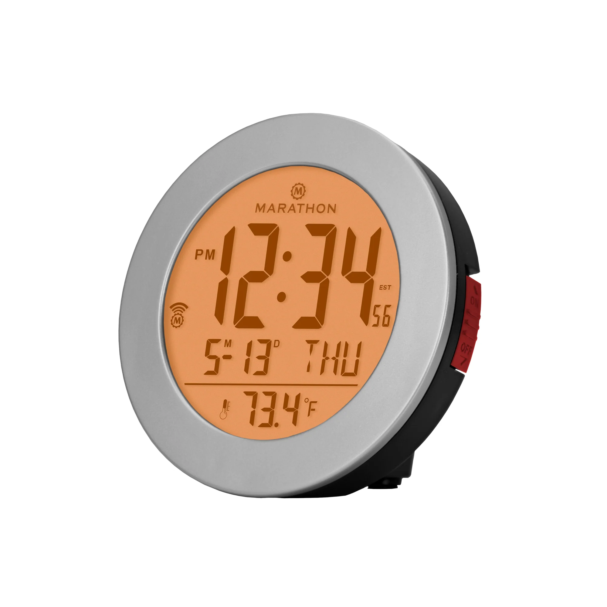 3.5 Inch Round Self-Setting Alarm Clock with Push-Button Backlight - Image 14