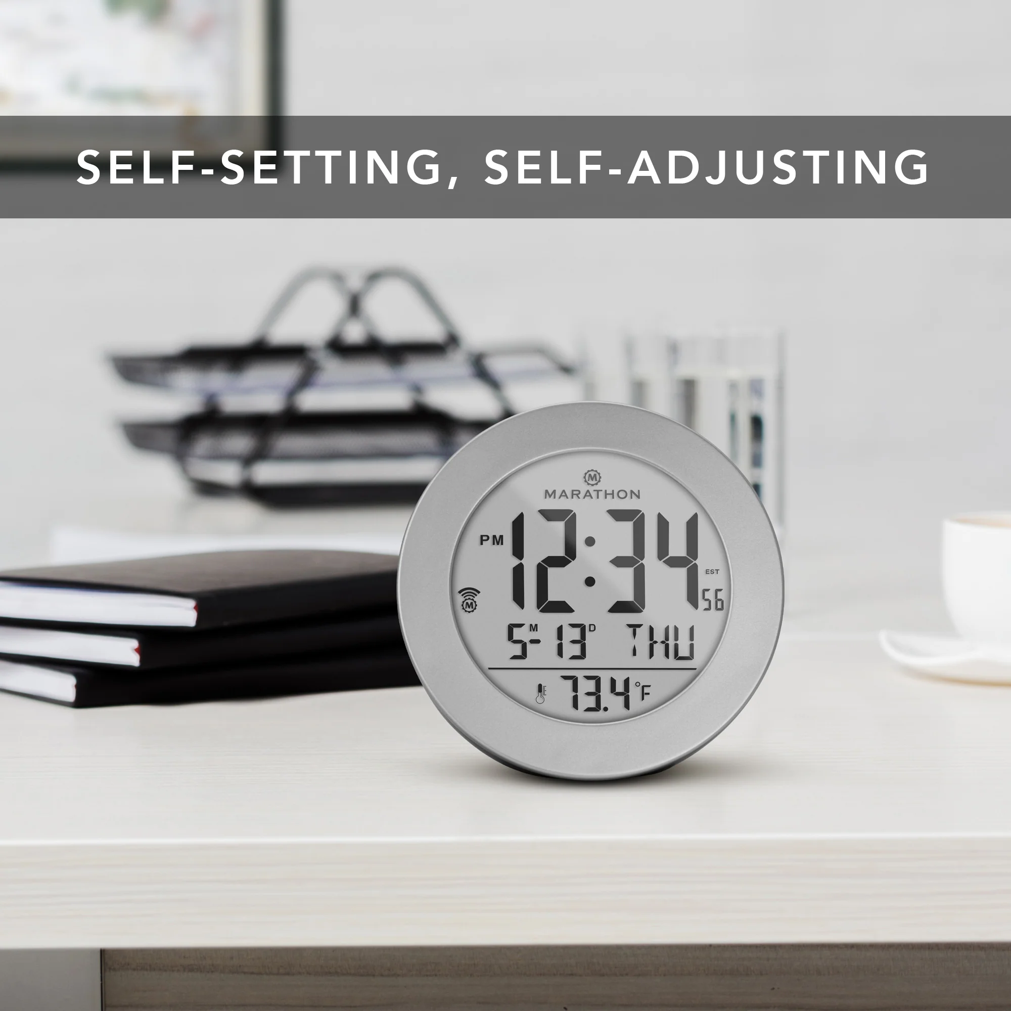 3.5 Inch Round Self-Setting Alarm Clock with Push-Button Backlight - Image 16