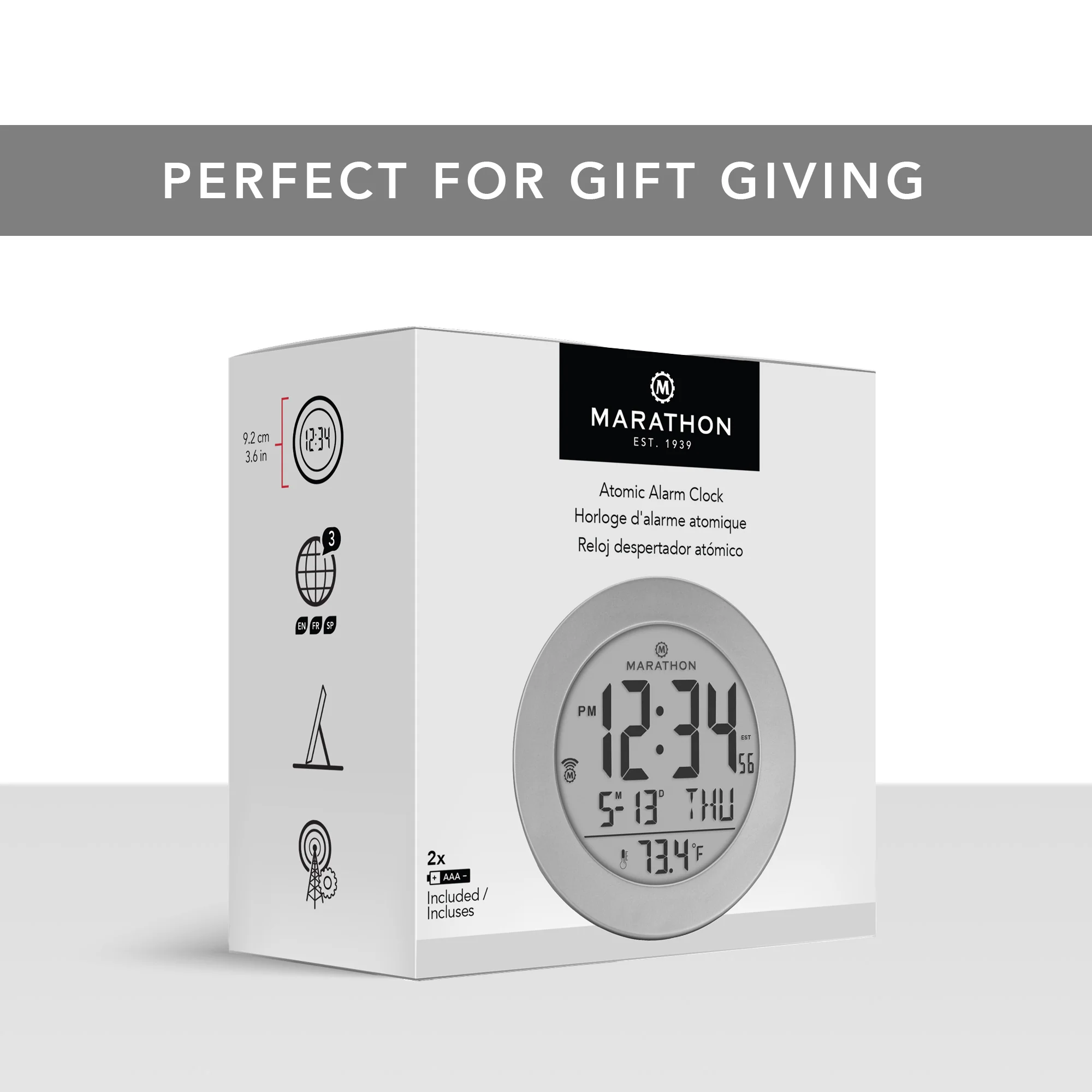 3.5 Inch Round Self-Setting Alarm Clock with Push-Button Backlight - Image 22