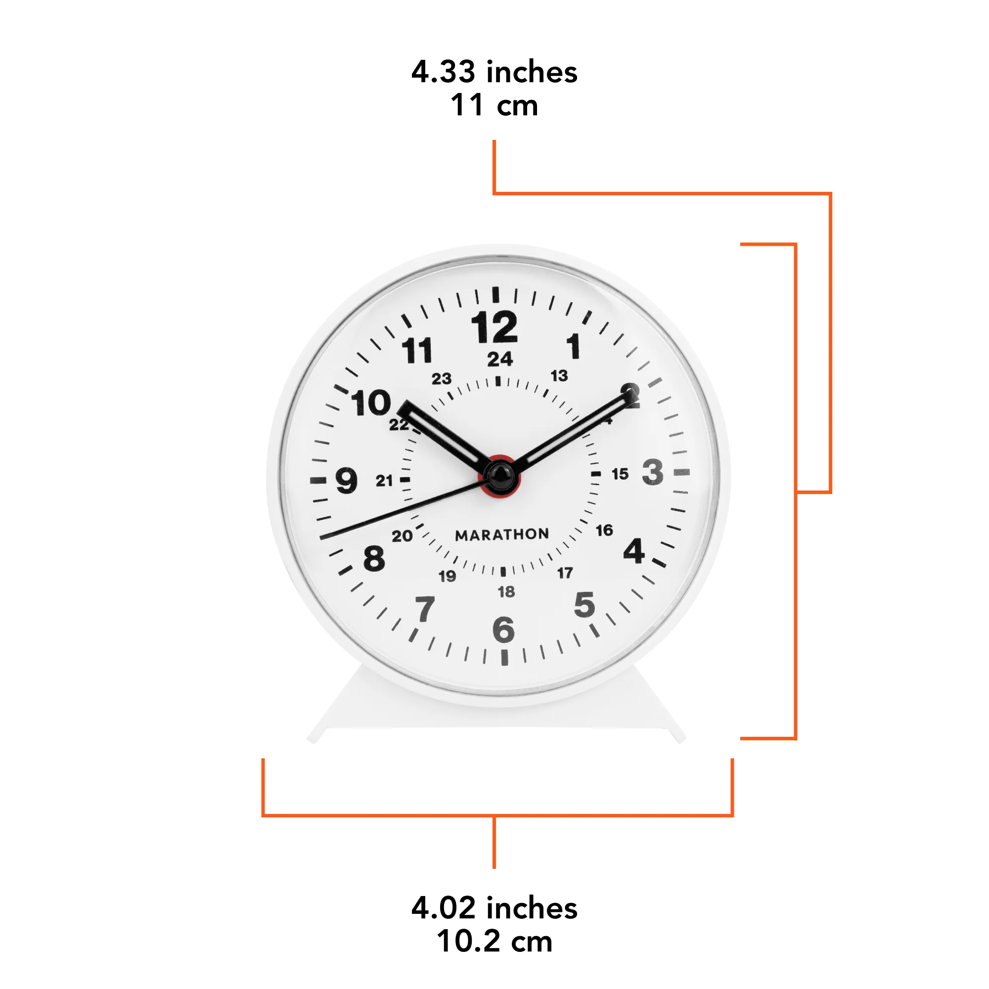Alarm Clock with Mechanical Wind Up - White - Image 4