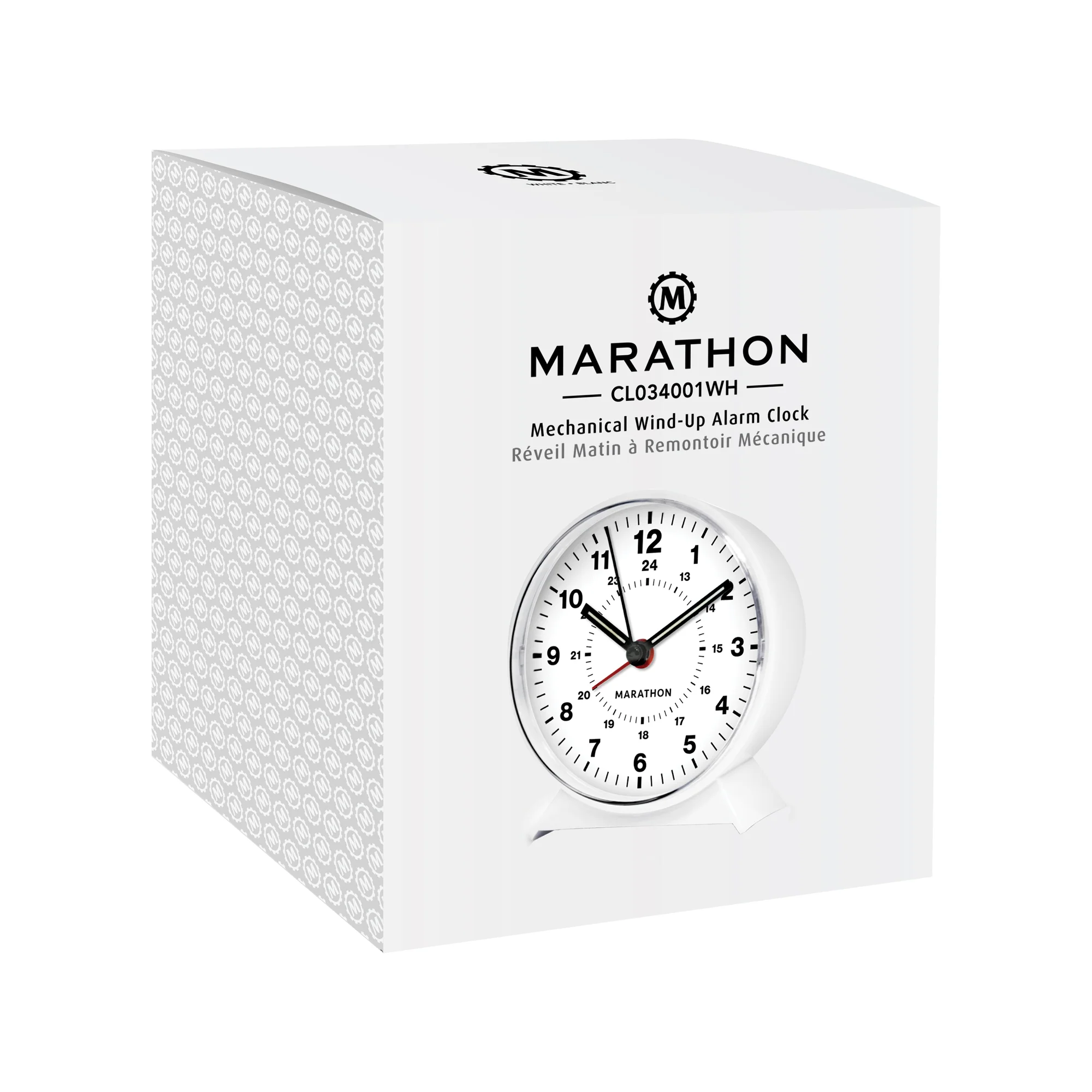 Alarm Clock with Mechanical Wind Up - White - Image 6