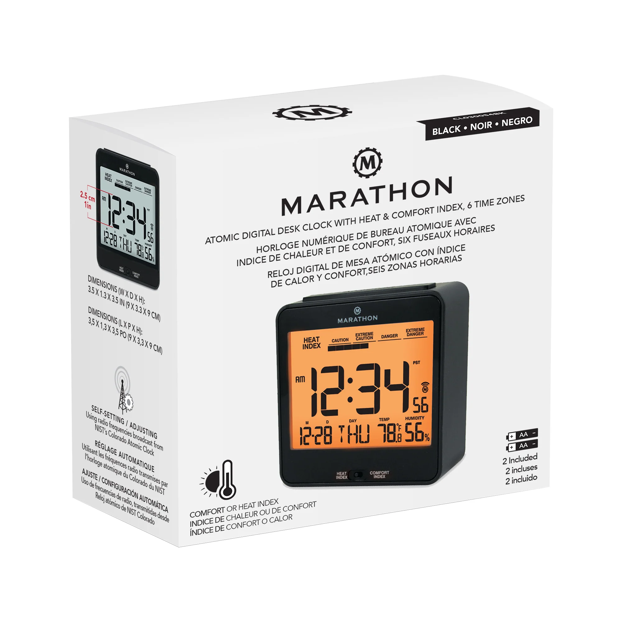 Self-Setting Desk Clock with Backlight, Heat & Comfort Index - Image 12