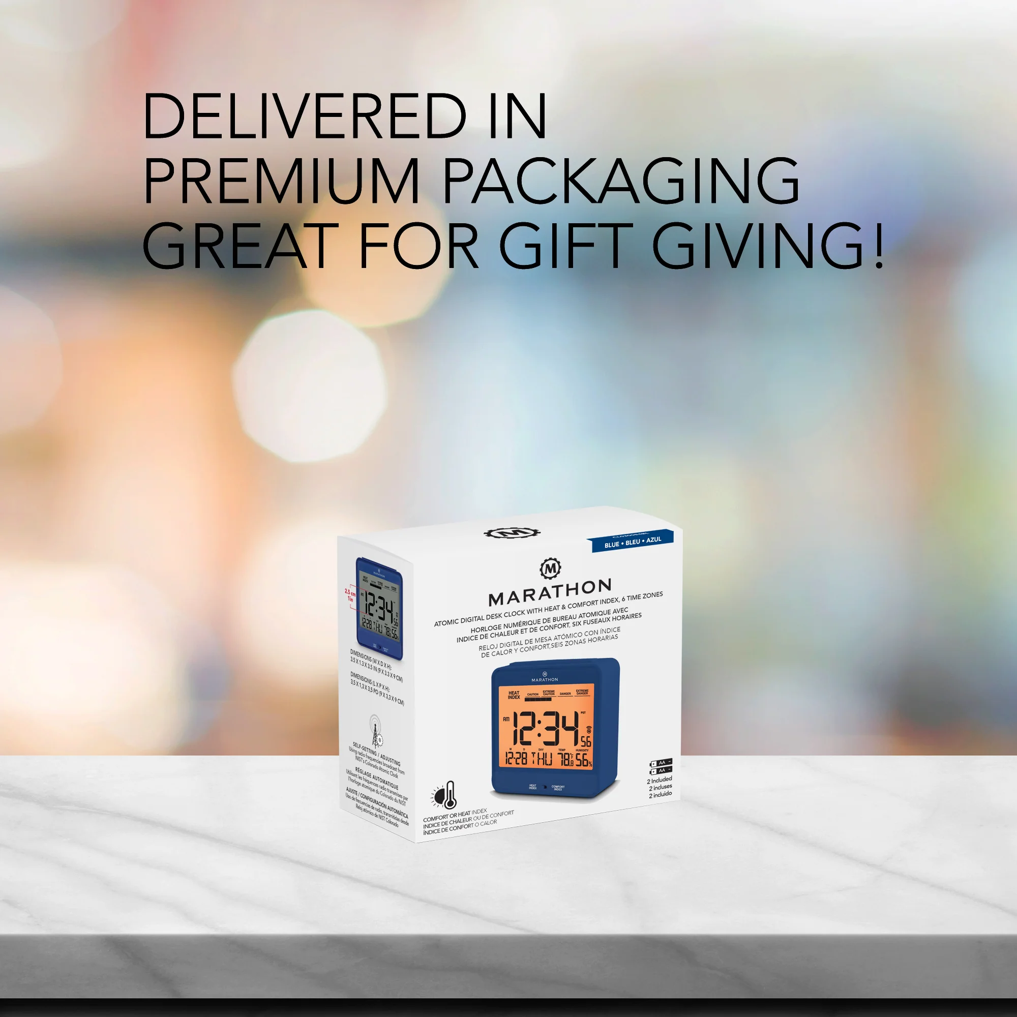 Self-Setting Desk Clock with Backlight, Heat & Comfort Index - Image 21