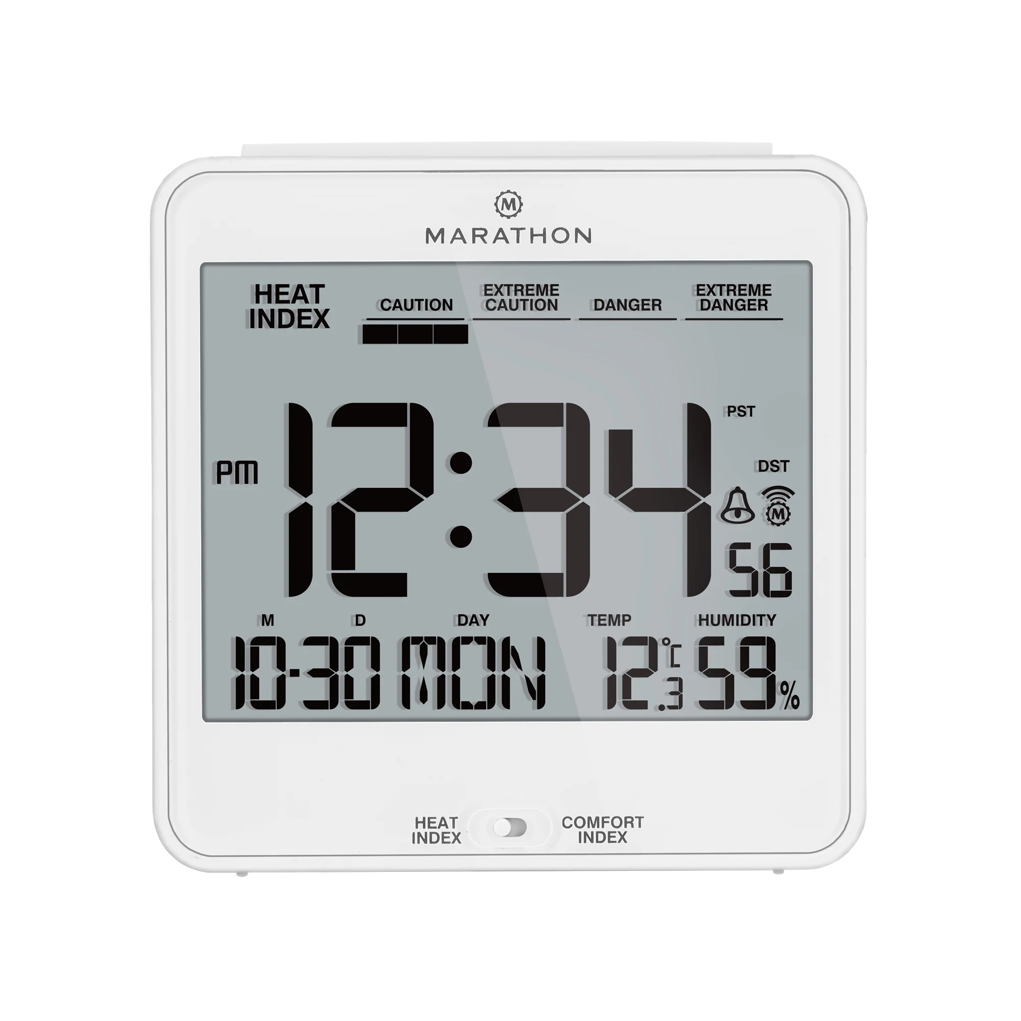 Self-Setting Desk Clock with Backlight, Heat & Comfort Index - Image 36