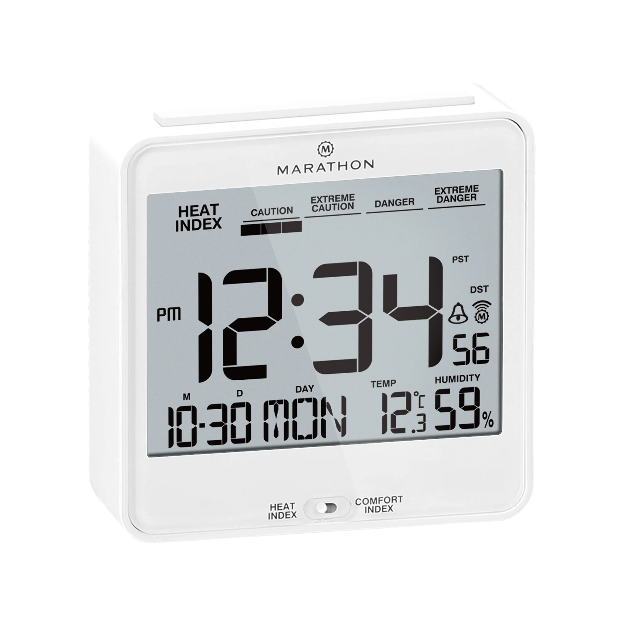 Self-Setting Desk Clock with Backlight, Heat & Comfort Index - Image 37