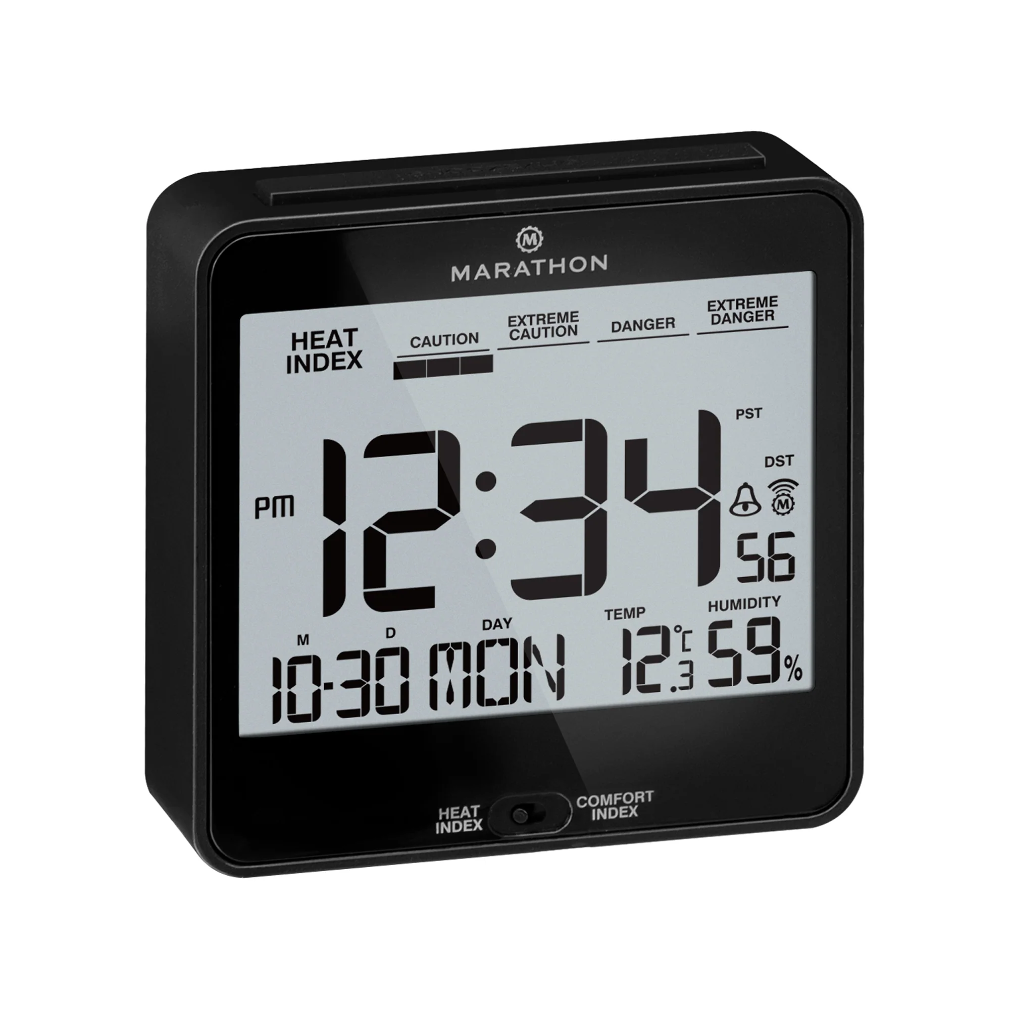 Self-Setting Desk Clock with Backlight, Heat & Comfort Index - Image 42