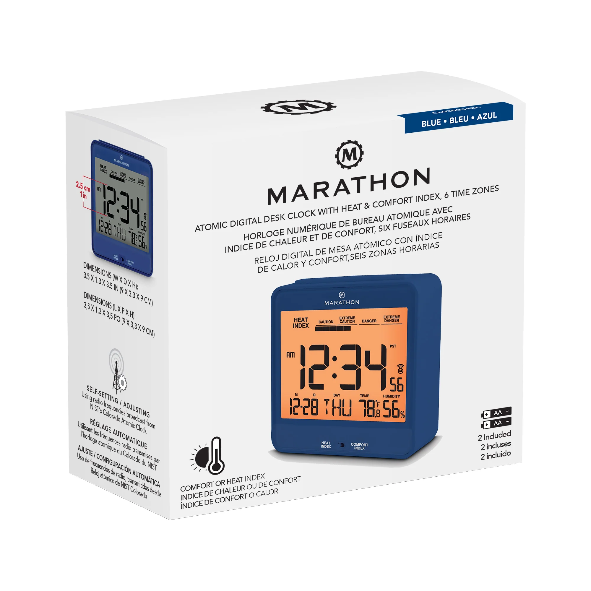 Self-Setting Desk Clock with Backlight, Heat & Comfort Index - Image 51