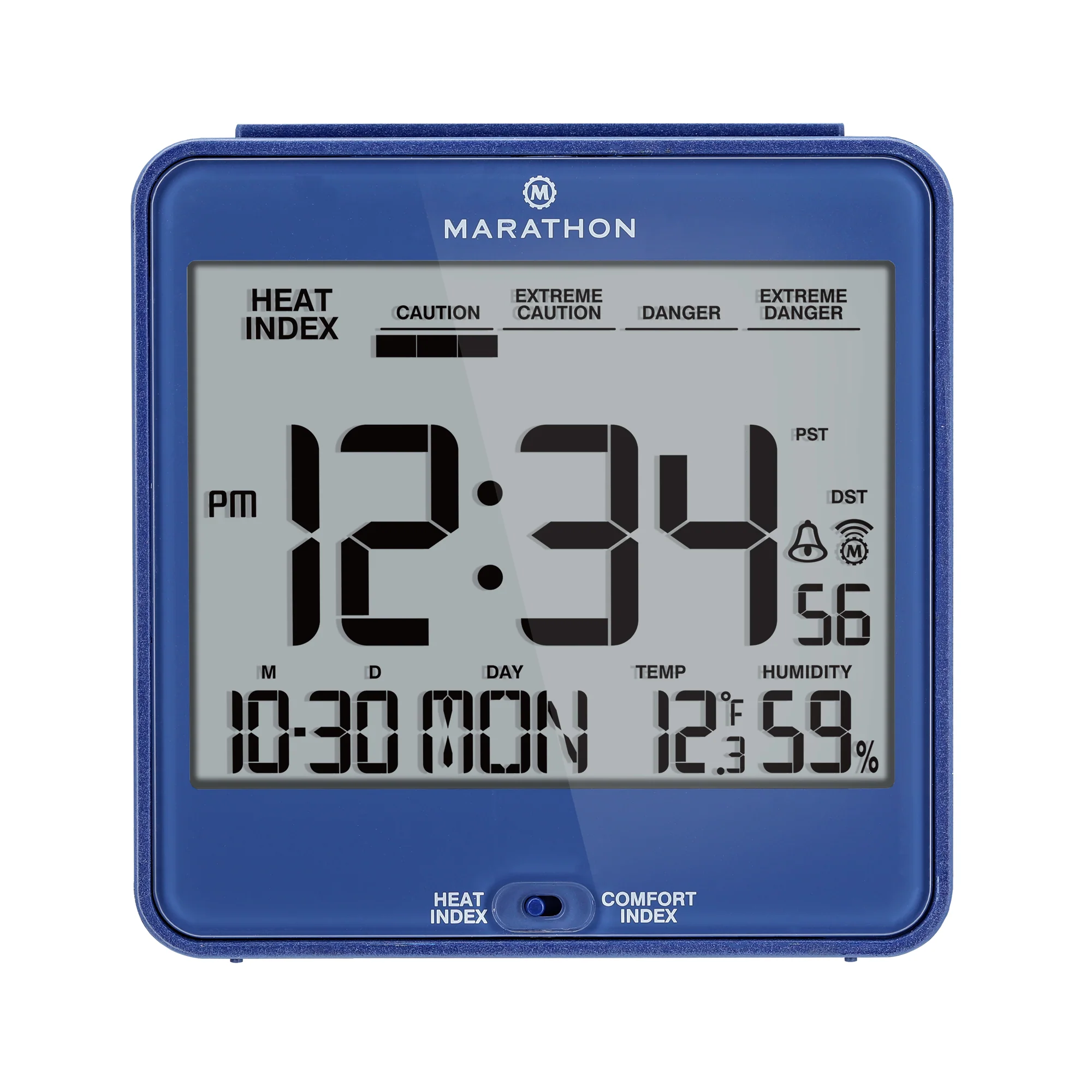 Self-Setting Desk Clock with Backlight, Heat & Comfort Index - Image 56