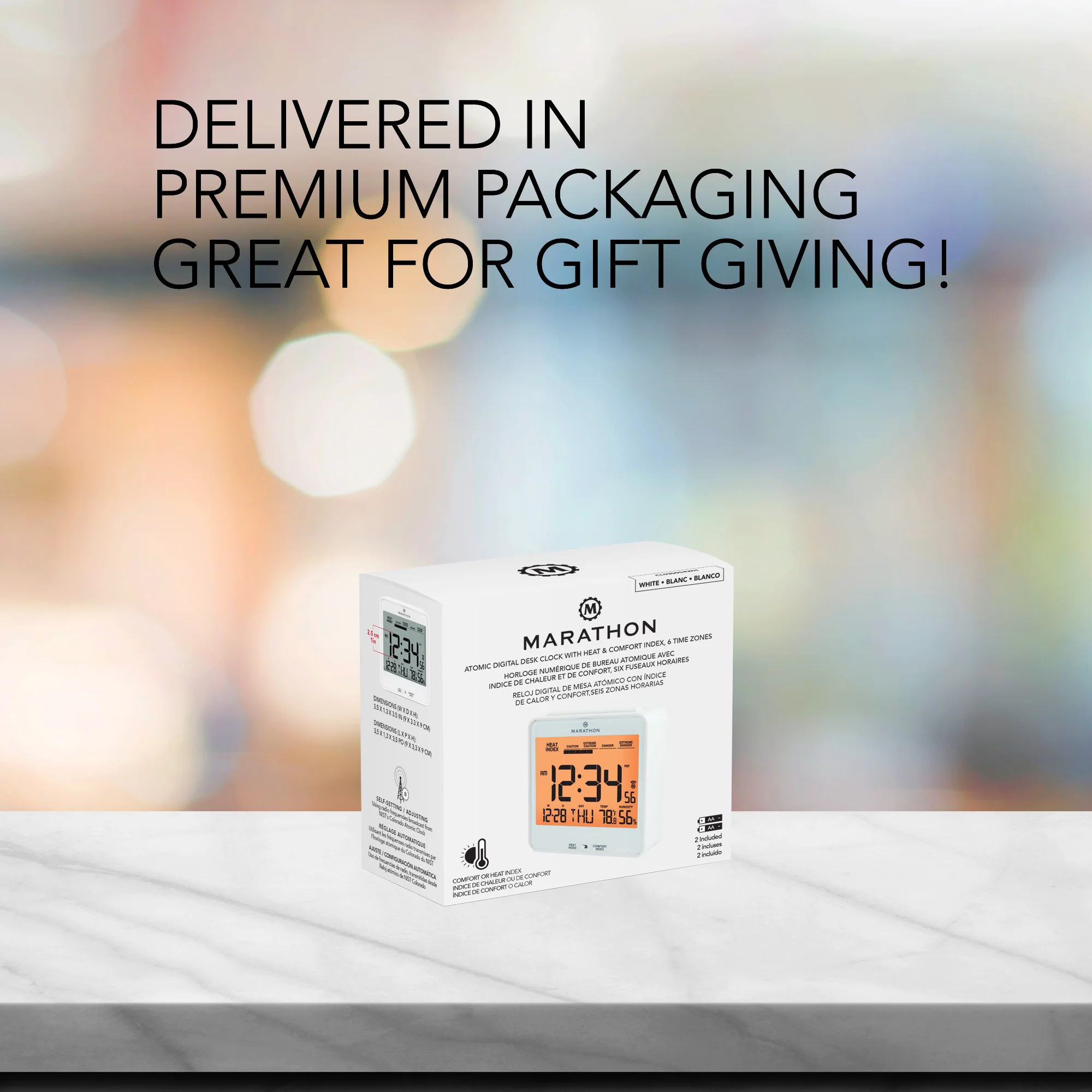 Self-Setting Desk Clock with Backlight, Heat & Comfort Index - Image 61