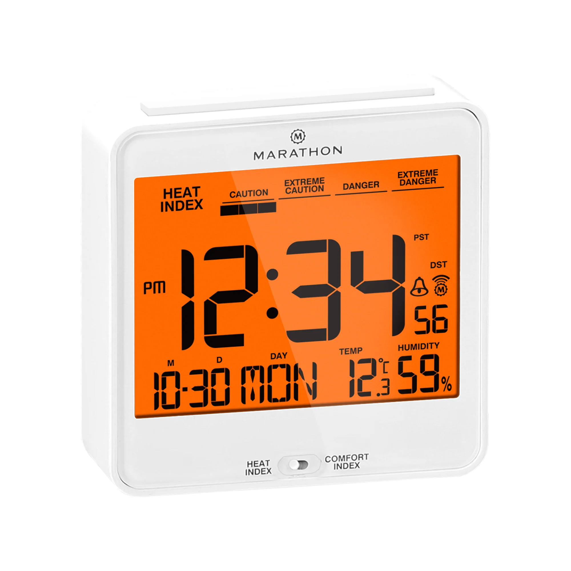 Self-Setting Desk Clock with Backlight, Heat & Comfort Index - Image 67