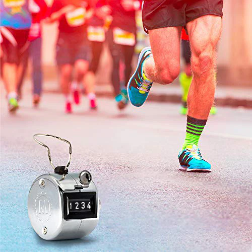 Chrome Handheld Tally Counter with Finger Ring - Image 5