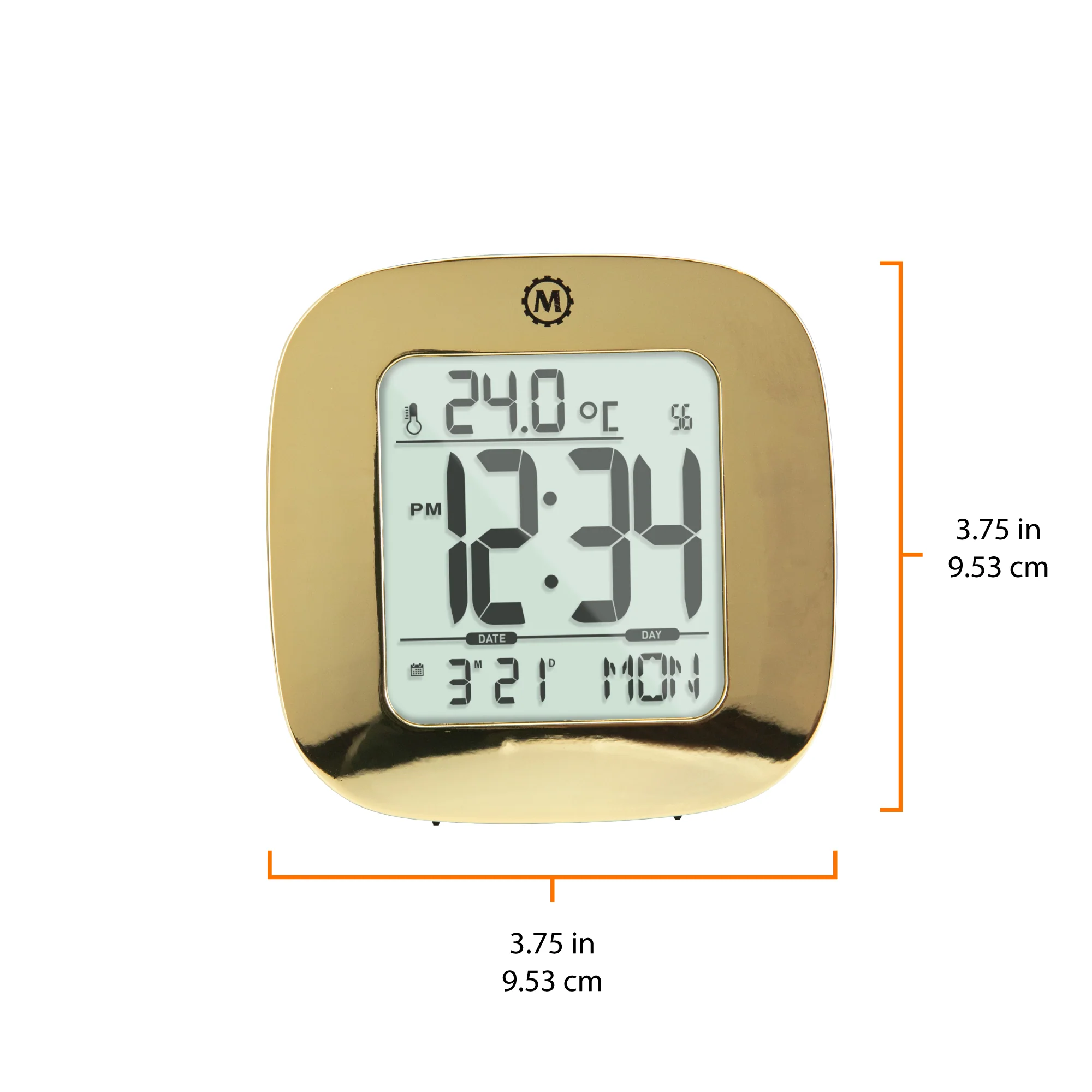 Clock, LCD, Alarm, Mini, gold color (25/50) - Image 4