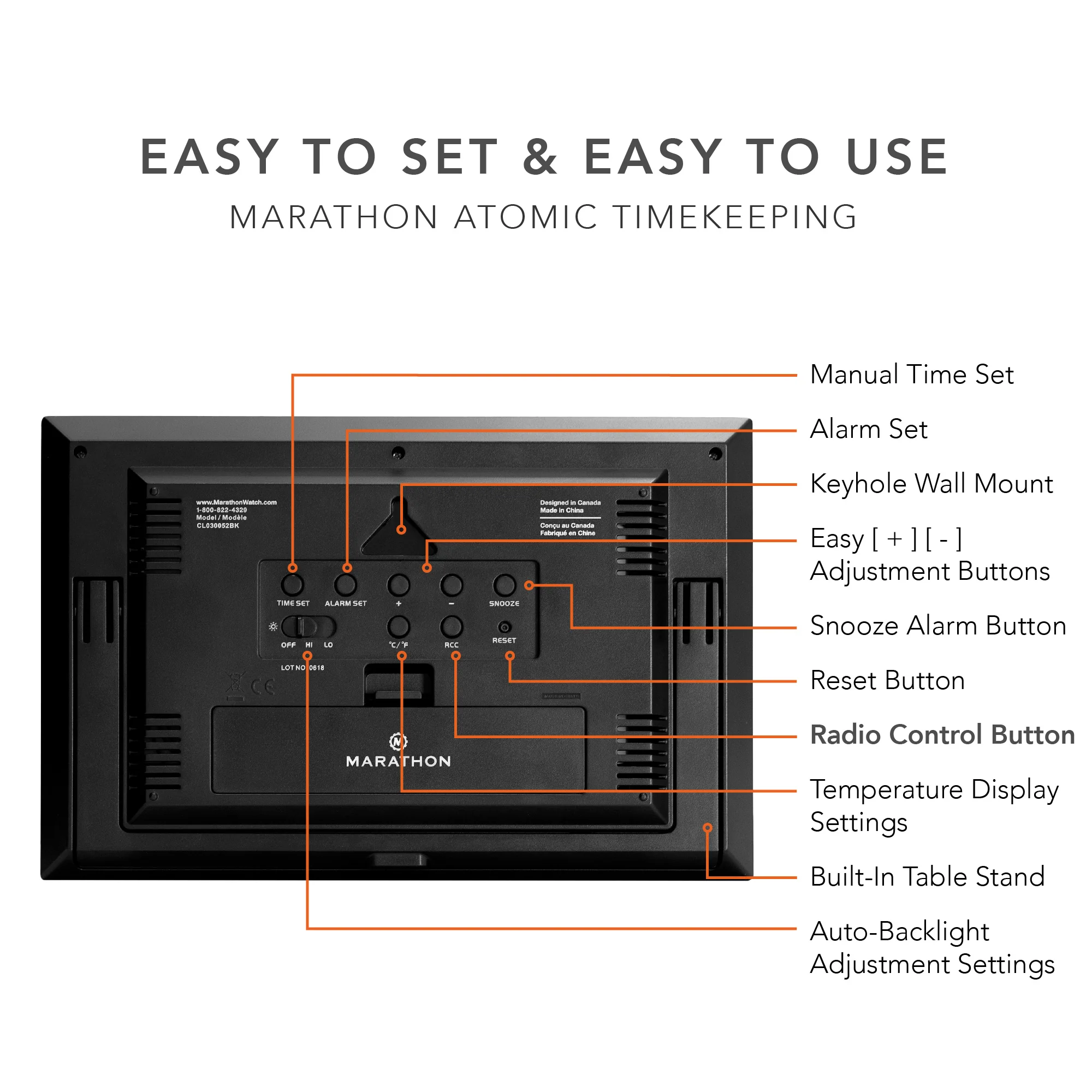Self-Setting Digital Wall Clock with Auto Backlight - Image 25
