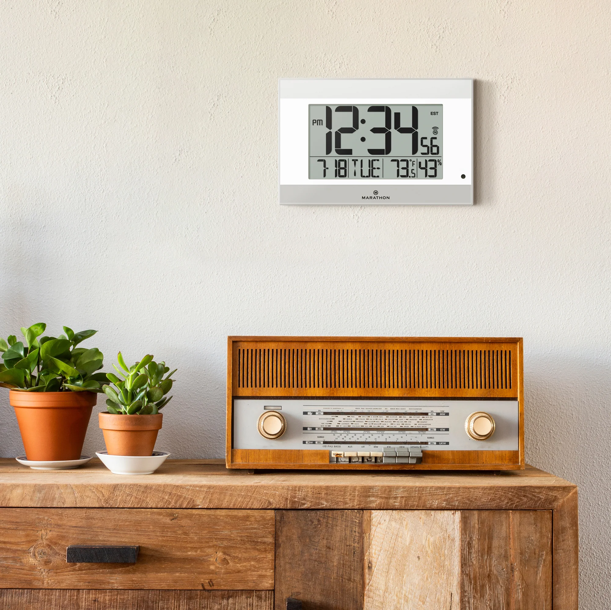 Self-Setting Digital Wall Clock with Auto Backlight - Image 30