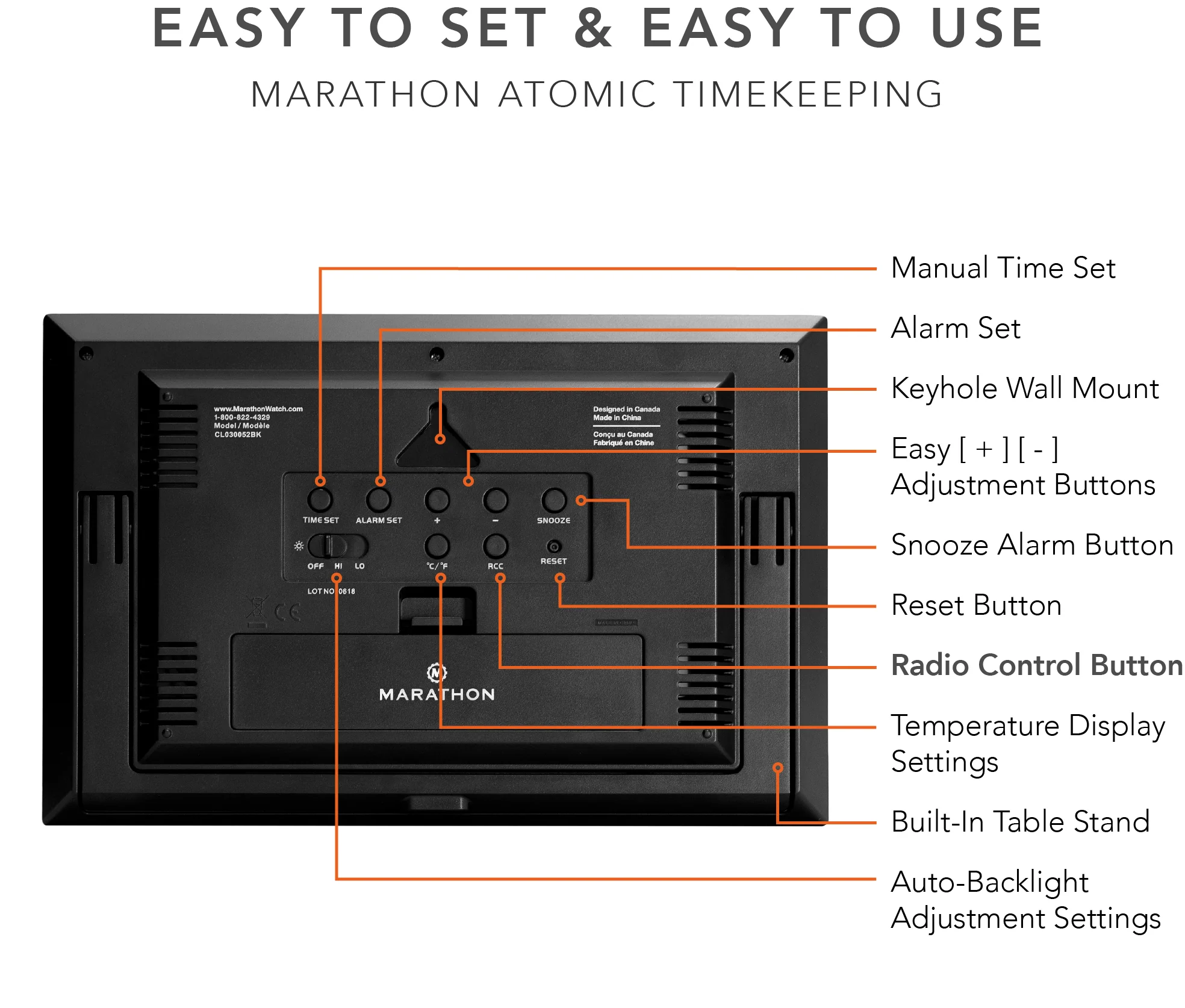 Self-Setting Digital Wall Clock with Auto Backlight - Image 9