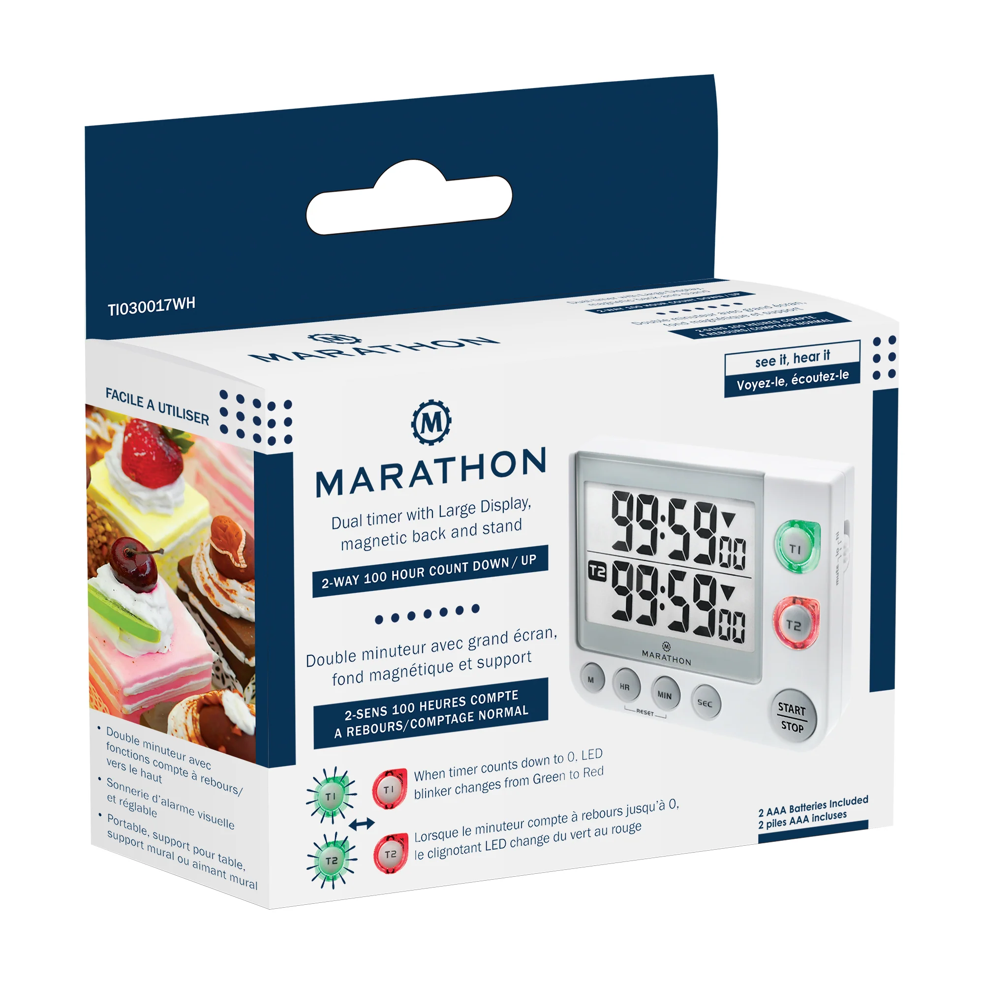 Dual Timer with Large Display, Magnetic Back and Stand - Image 12