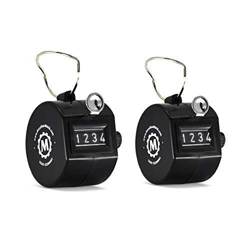 Black Handheld Tally Counter with Finger Ring - Image 3