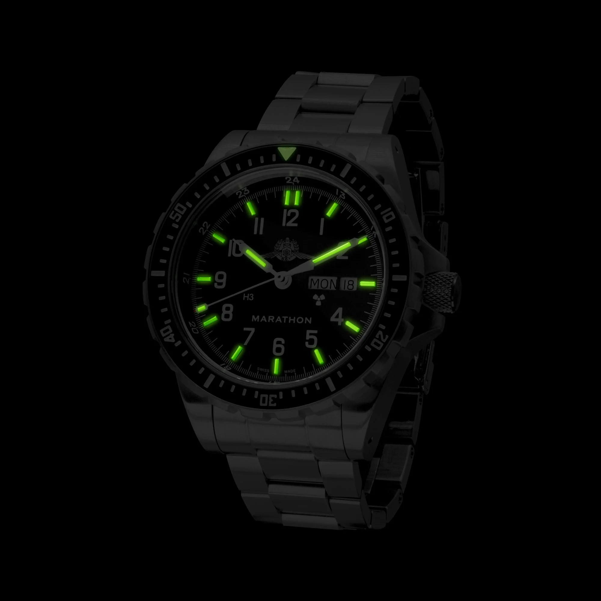 46mm Official IDF YAMAM™ Jumbo Day/Date Automatic (JDD) with Stainless Steel Bracelet - Image 4