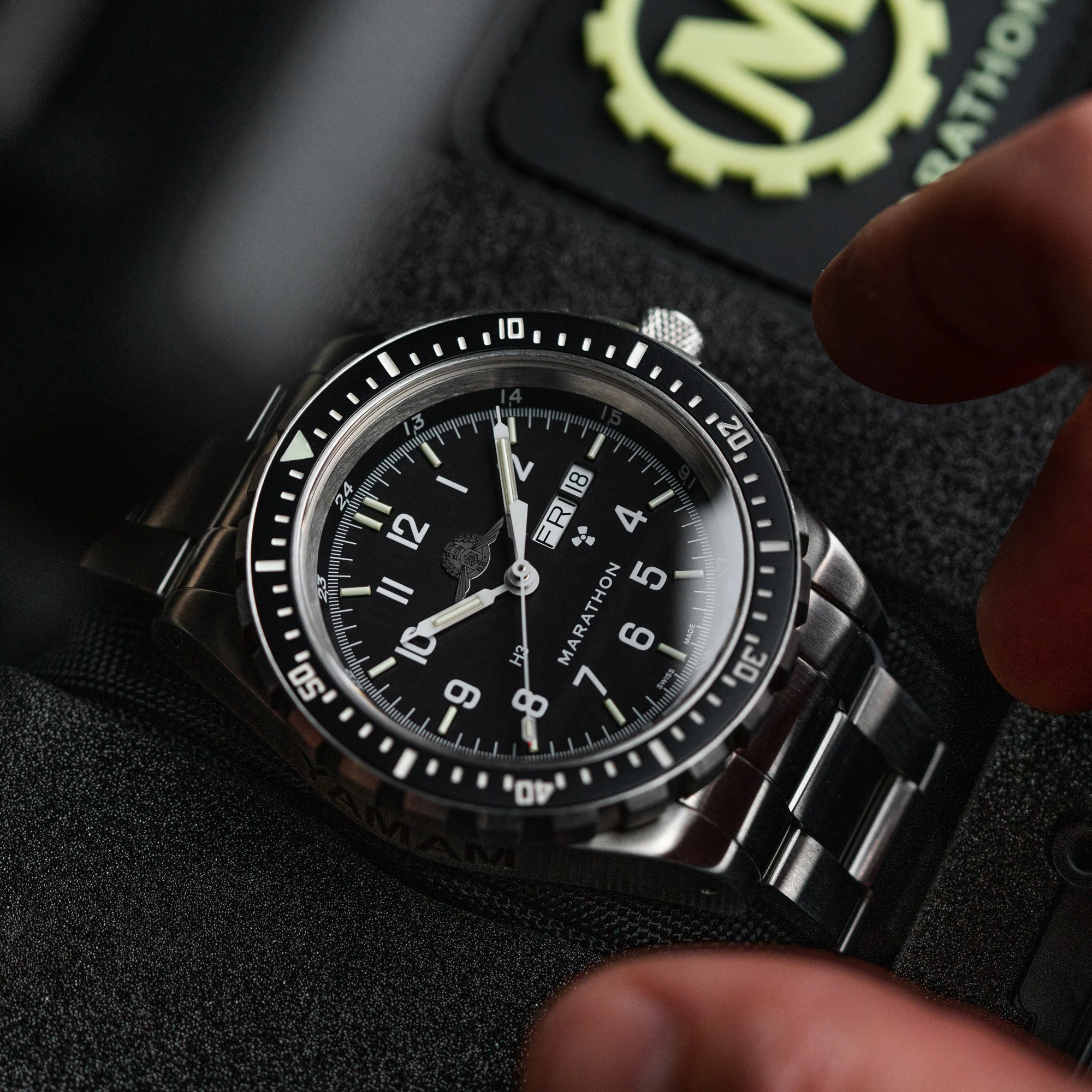 46mm Official IDF YAMAM™ Jumbo Day/Date Automatic (JDD) with Stainless Steel Bracelet - Image 7