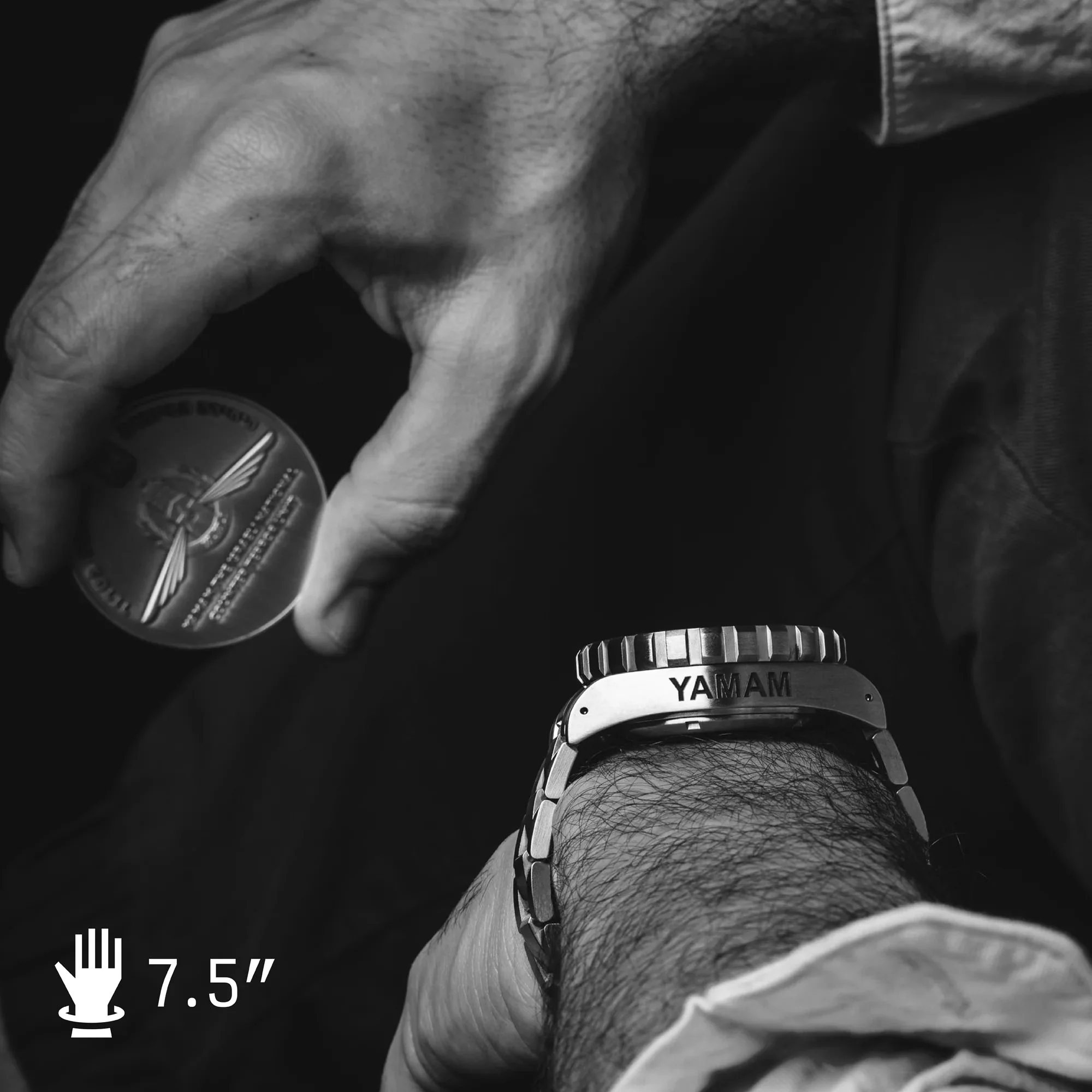 46mm Official IDF YAMAM™ Jumbo Day/Date Automatic (JDD) with Stainless Steel Bracelet - Image 8