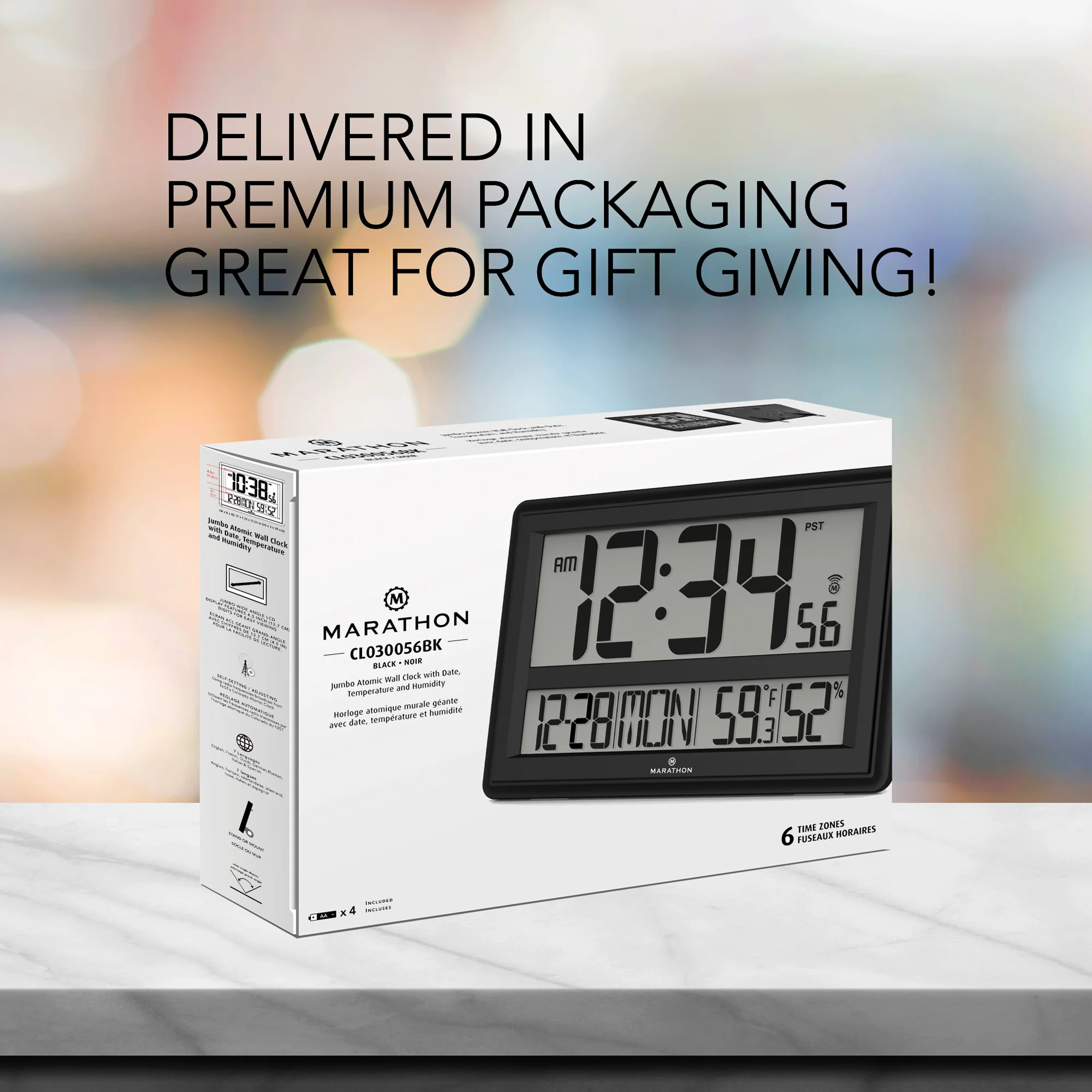 Jumbo Atomic Wall Clock with Table Stand - Image 8