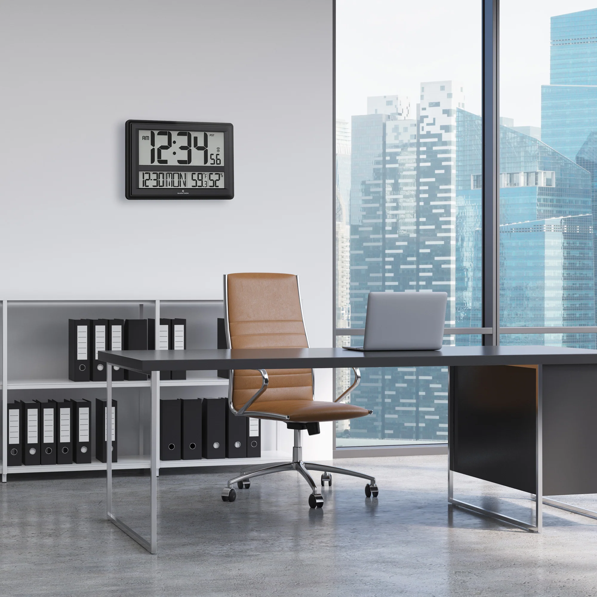 Jumbo Atomic Wall Clock with Table Stand - Image 9