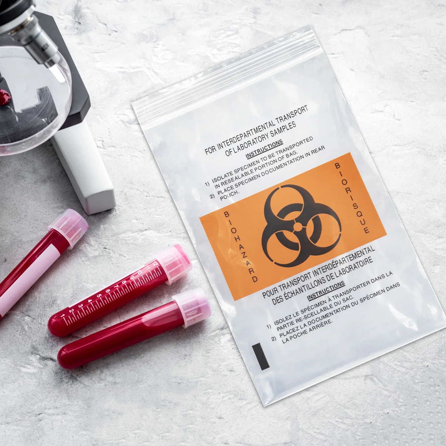 Laboratory Sample Bag/Biohazard Specimen Bag with Outside Pocket - Hospital Grade - Image 3