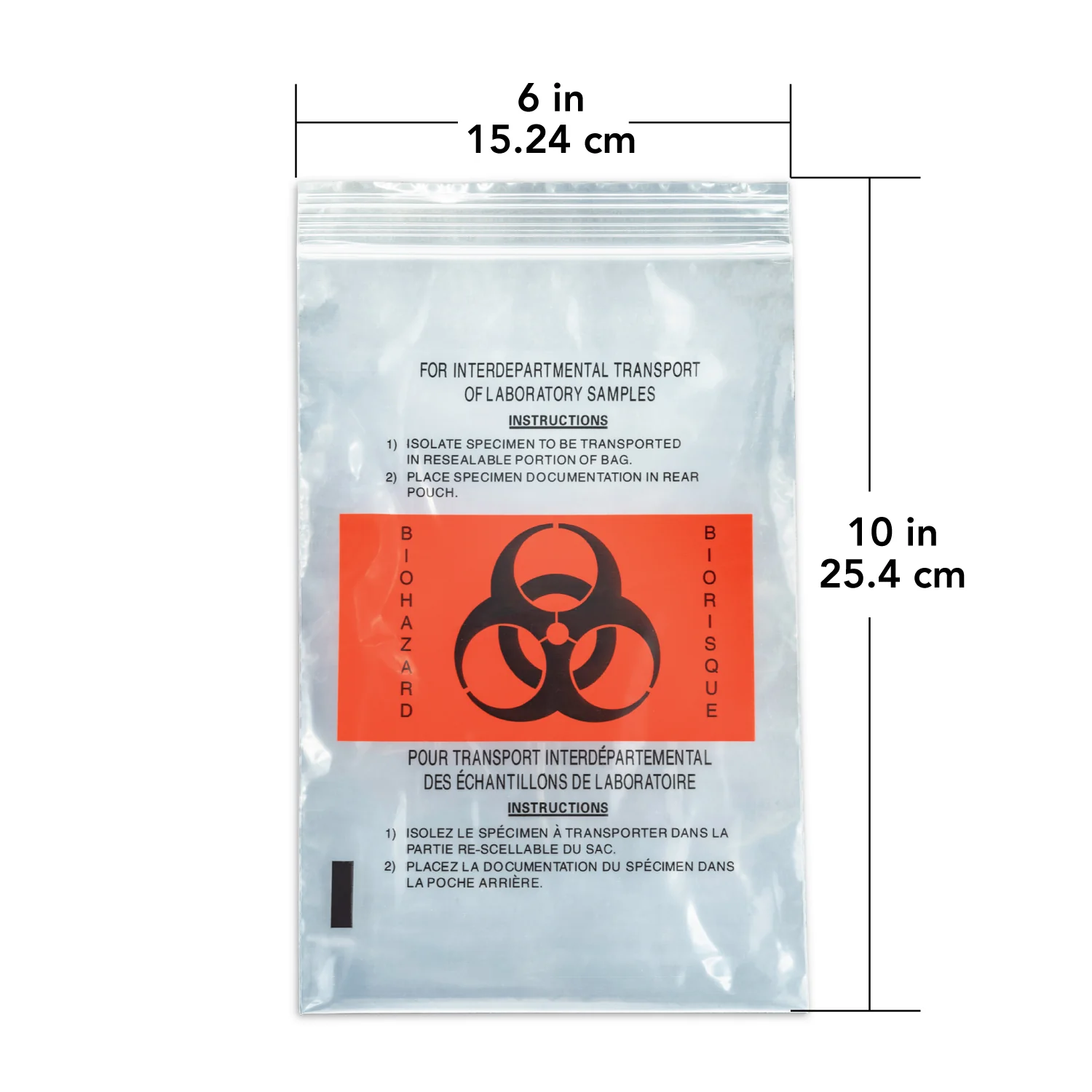 Laboratory Sample Bag/Biohazard Specimen Bag with Outside Pocket - Hospital Grade - Image 4
