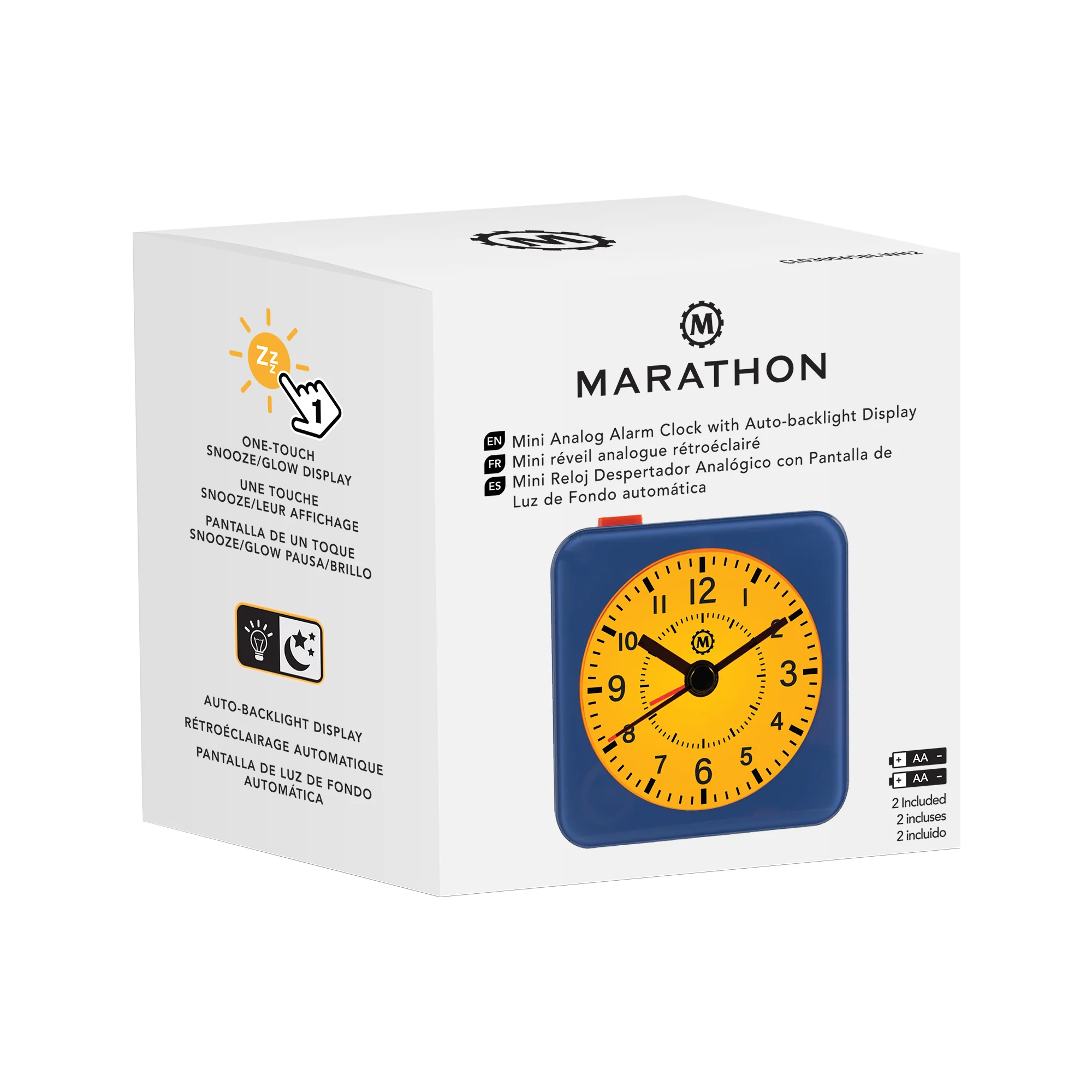 Mini Non-Ticking Analog Alarm Clock with Auto Backlight and Snooze Function - Image 25