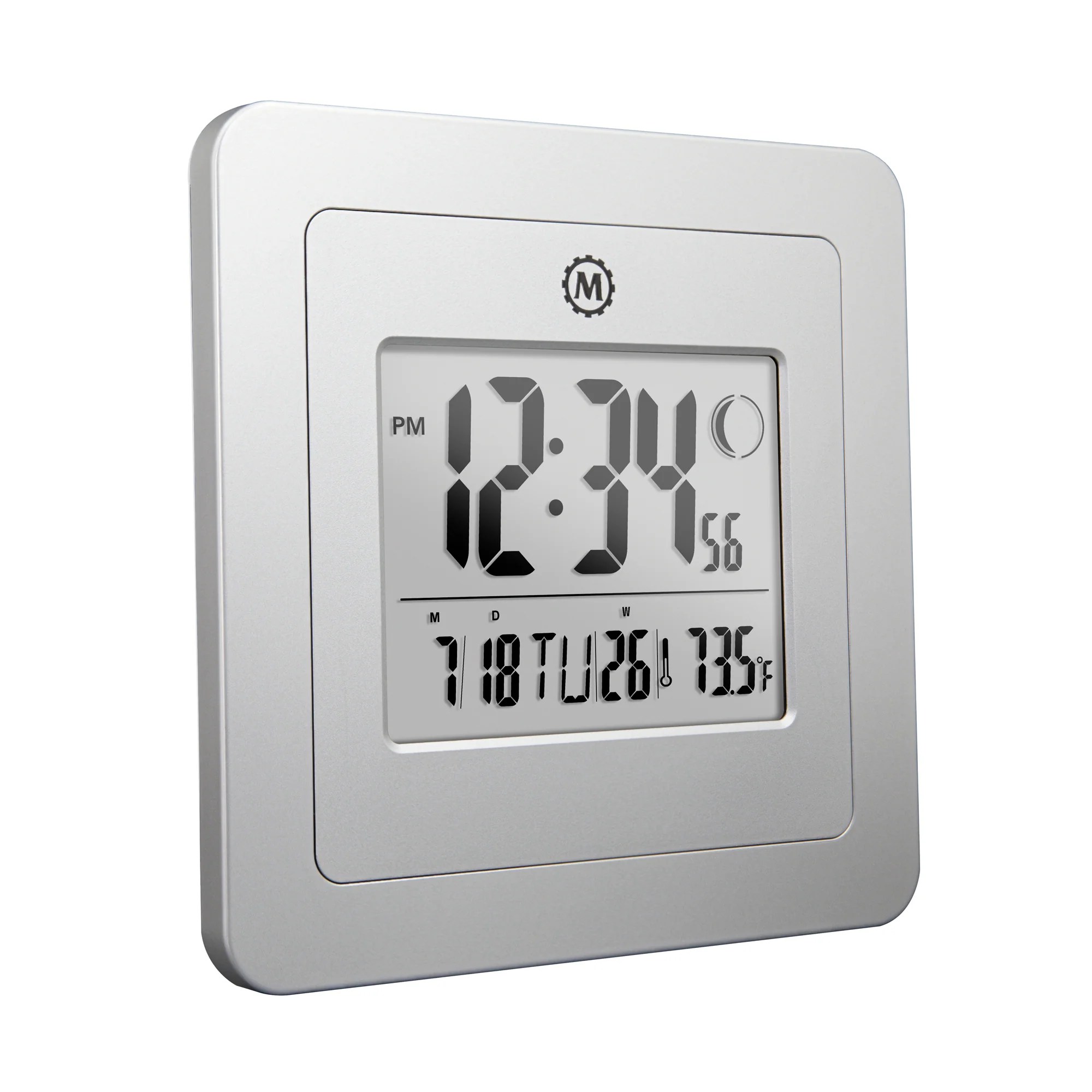 Marathon BASICS Digital Wall Clock with Moon Phase - Image 3