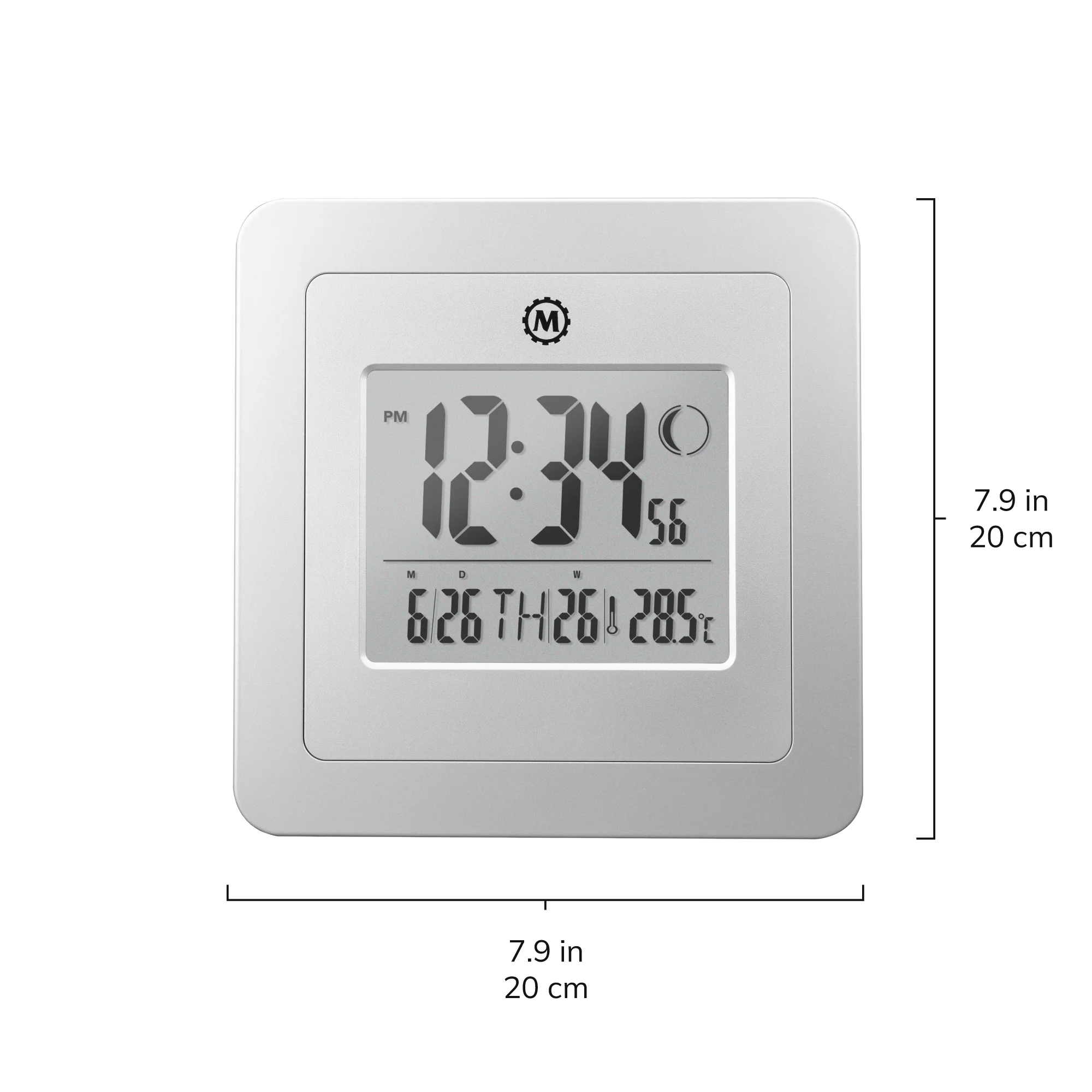 Marathon BASICS Digital Wall Clock with Moon Phase - Image 4