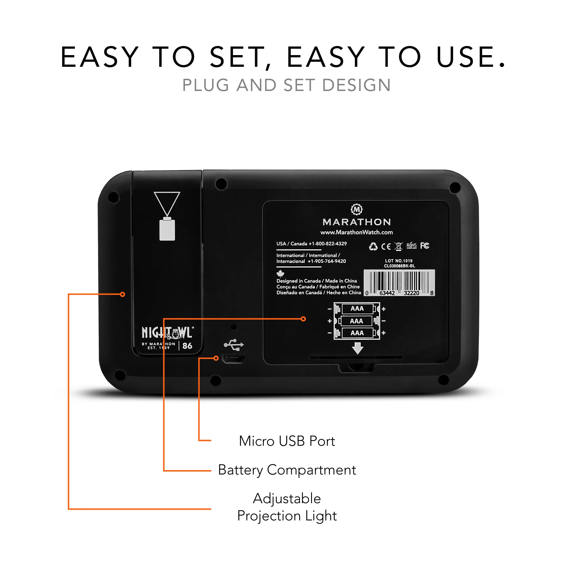 Projection Clock with Large Display and Backlight - Image 6