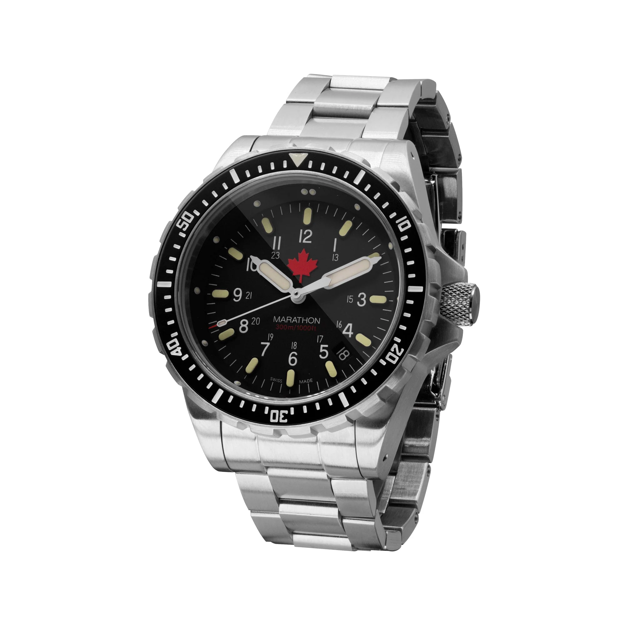 46mm Red Maple Jumbo Diver's Quartz (JSAR) with Stainless Steel Bracelet - Image 6