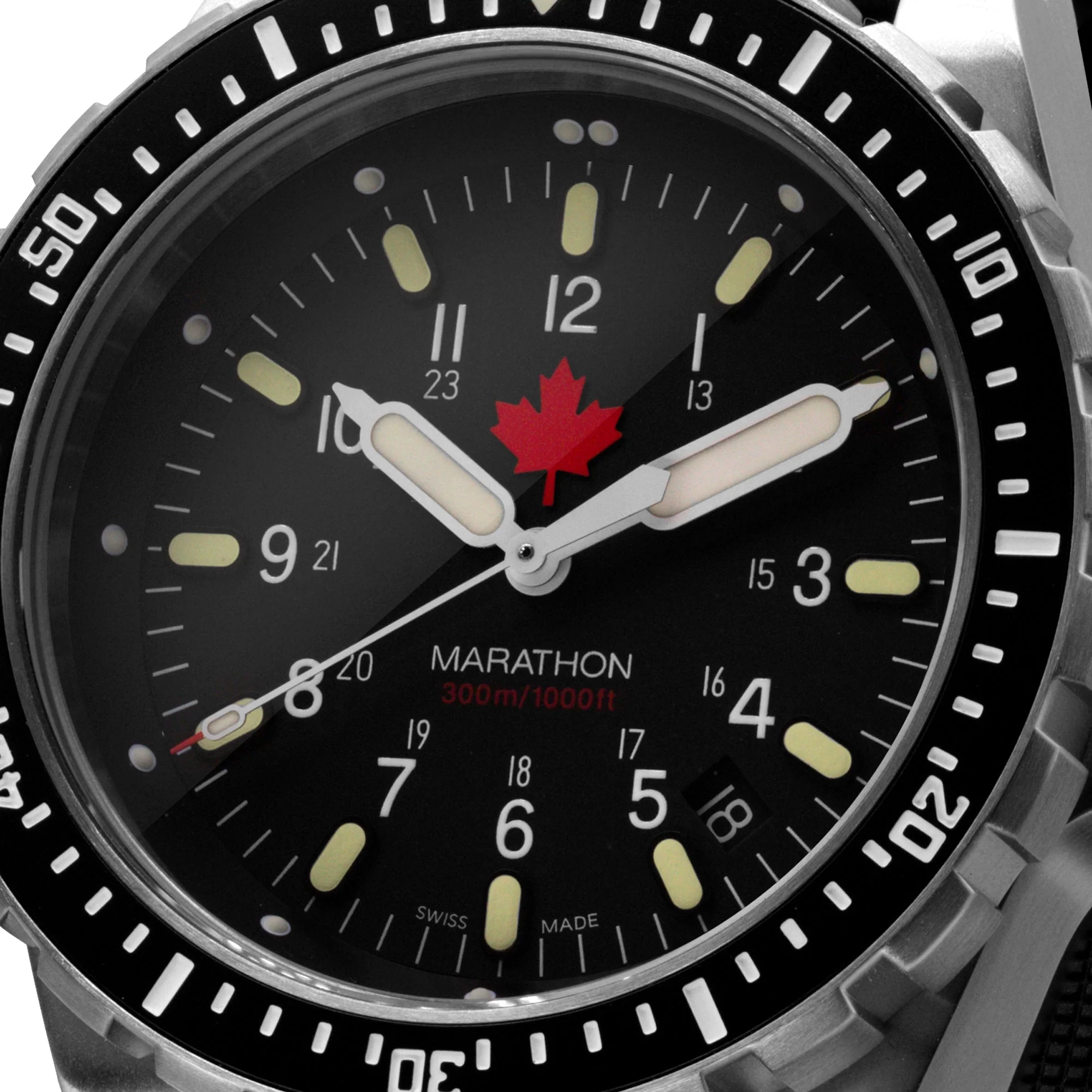 46mm Red Maple Jumbo Diver's Quartz (JSAR) with Stainless Steel Bracelet - Image 7