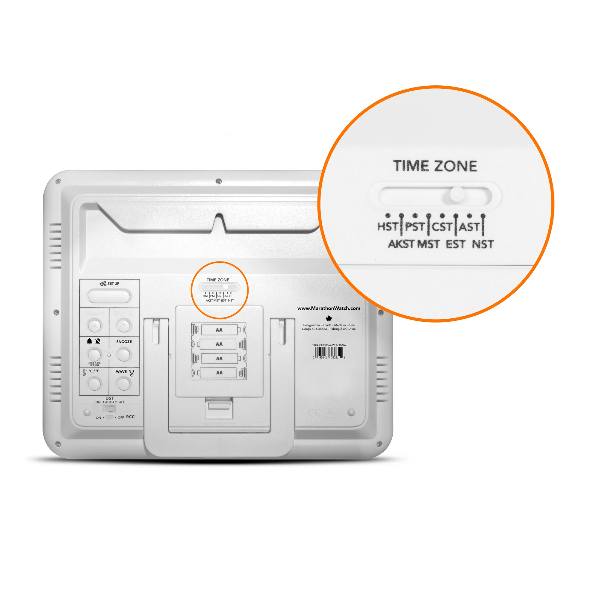 Slim Self-Setting Wall Clock with Full Calendar Display, Temperature & Humidity - Image 35