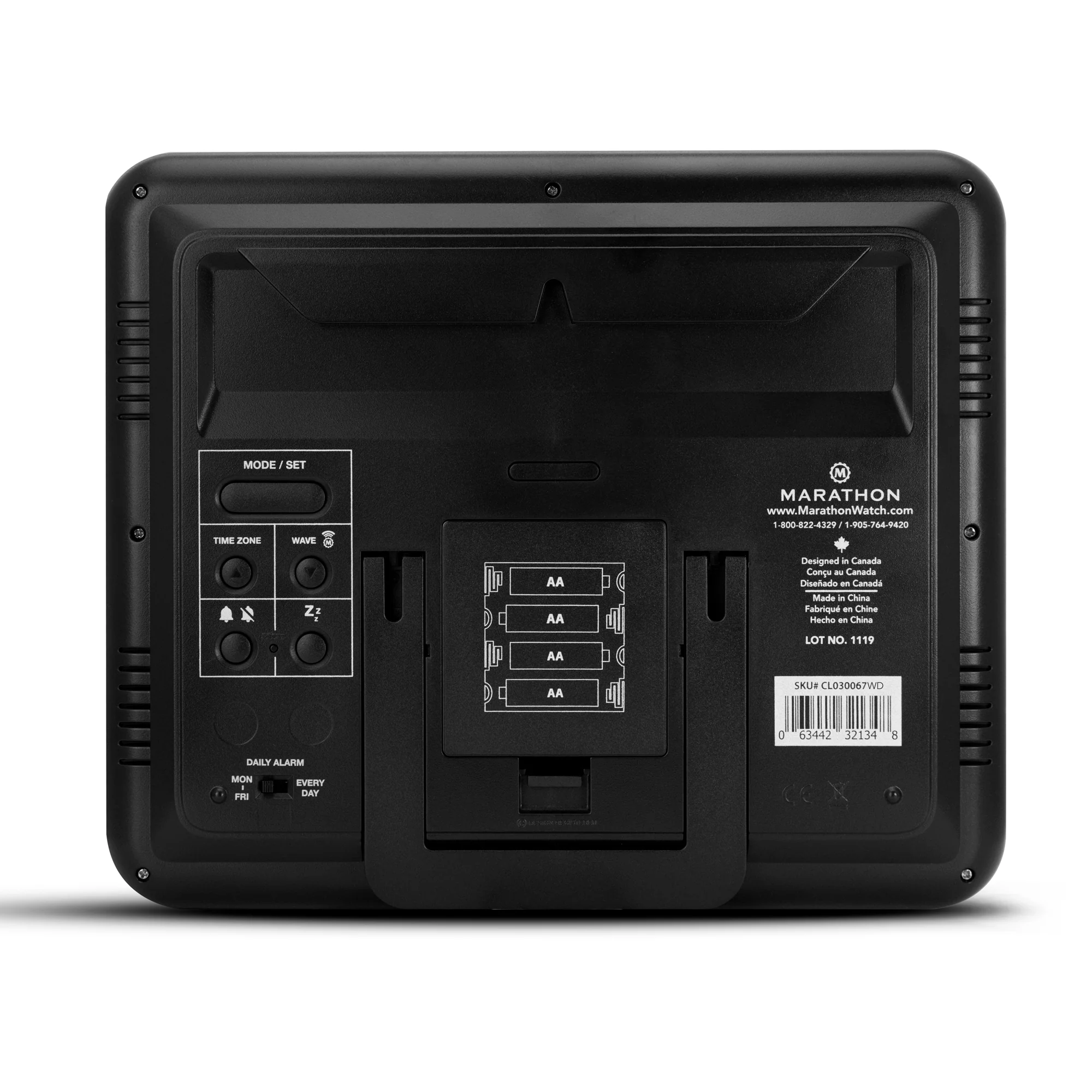 Slim Self-Setting Wall Clock with Full Calendar Display, Temperature & Humidity - Image 8