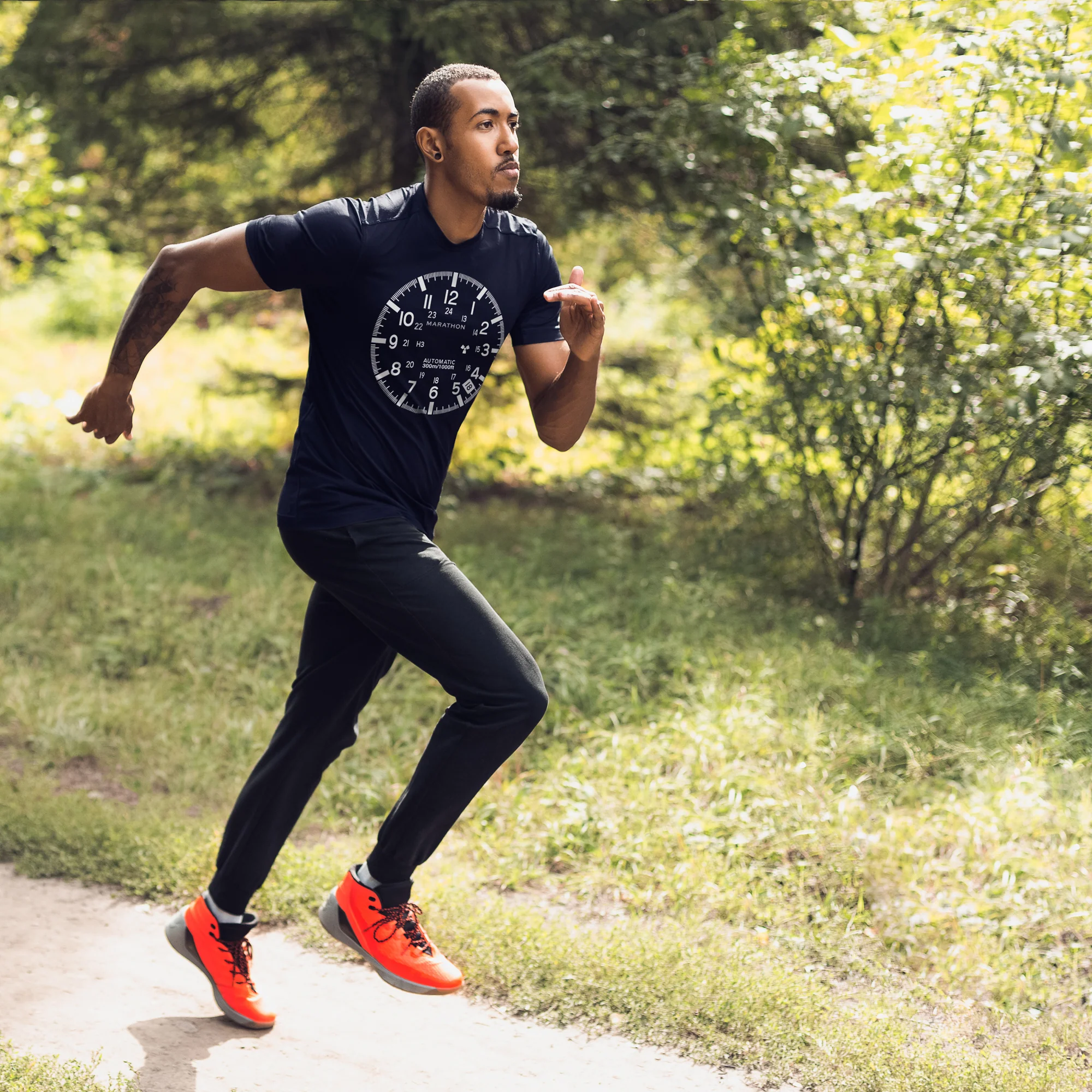 Slim Fit Navy Blue Marathon Watch GSAR T-Shirt - Image 4