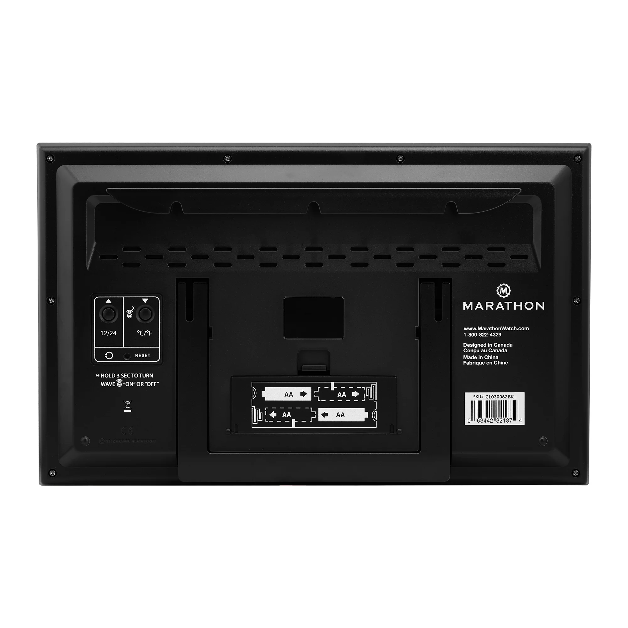 Slim Jumbo Self-Setting Wall Clock with Indoor Temperature & Humidity - Image 7