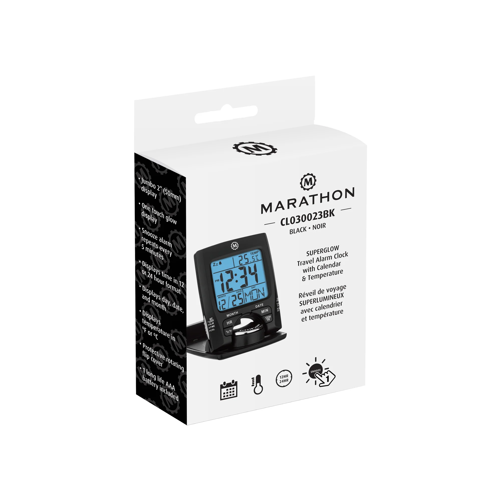 Travel Alarm Clock with Calendar & Temperature - Image 4