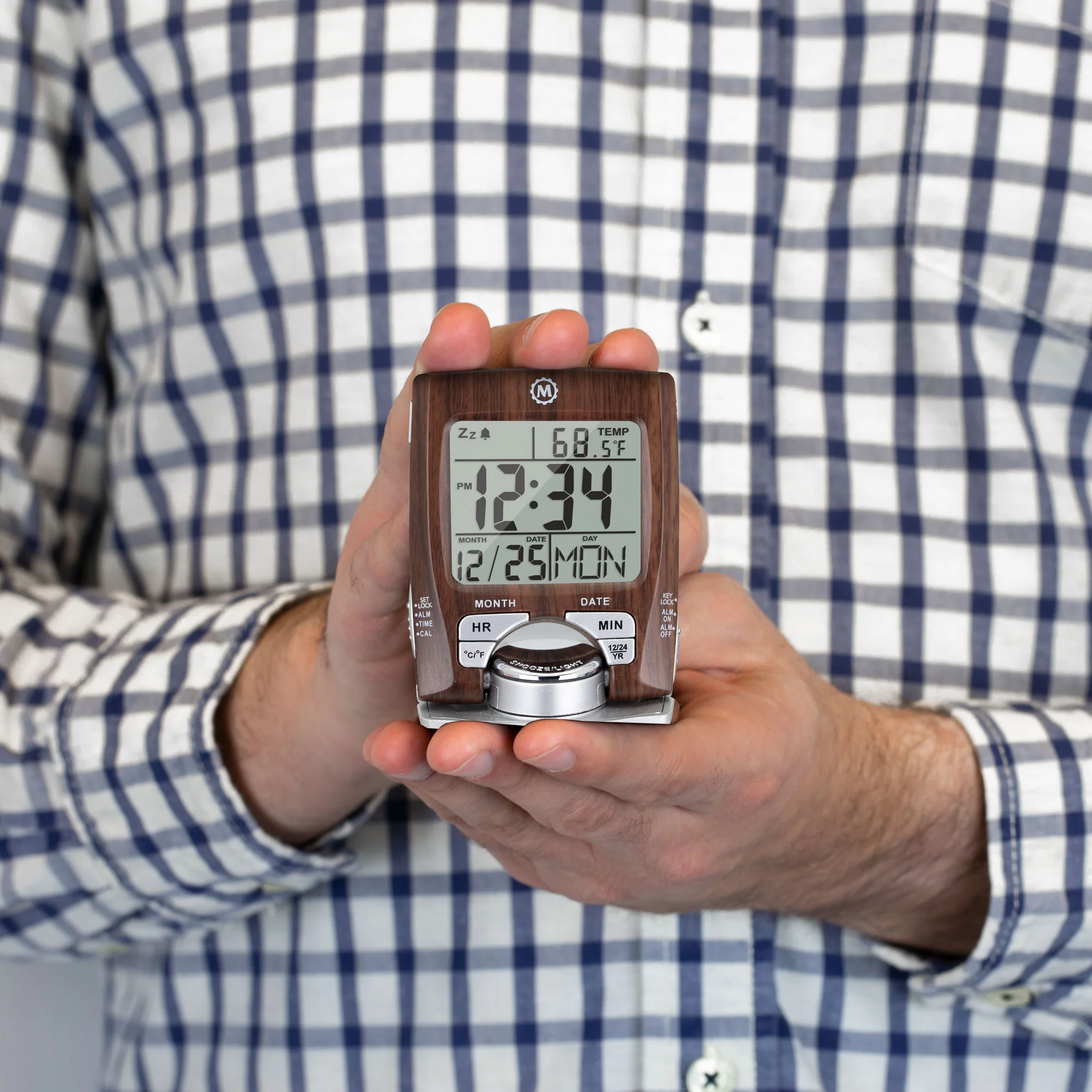 Travel Alarm Clock with Calendar & Temperature - Image 5