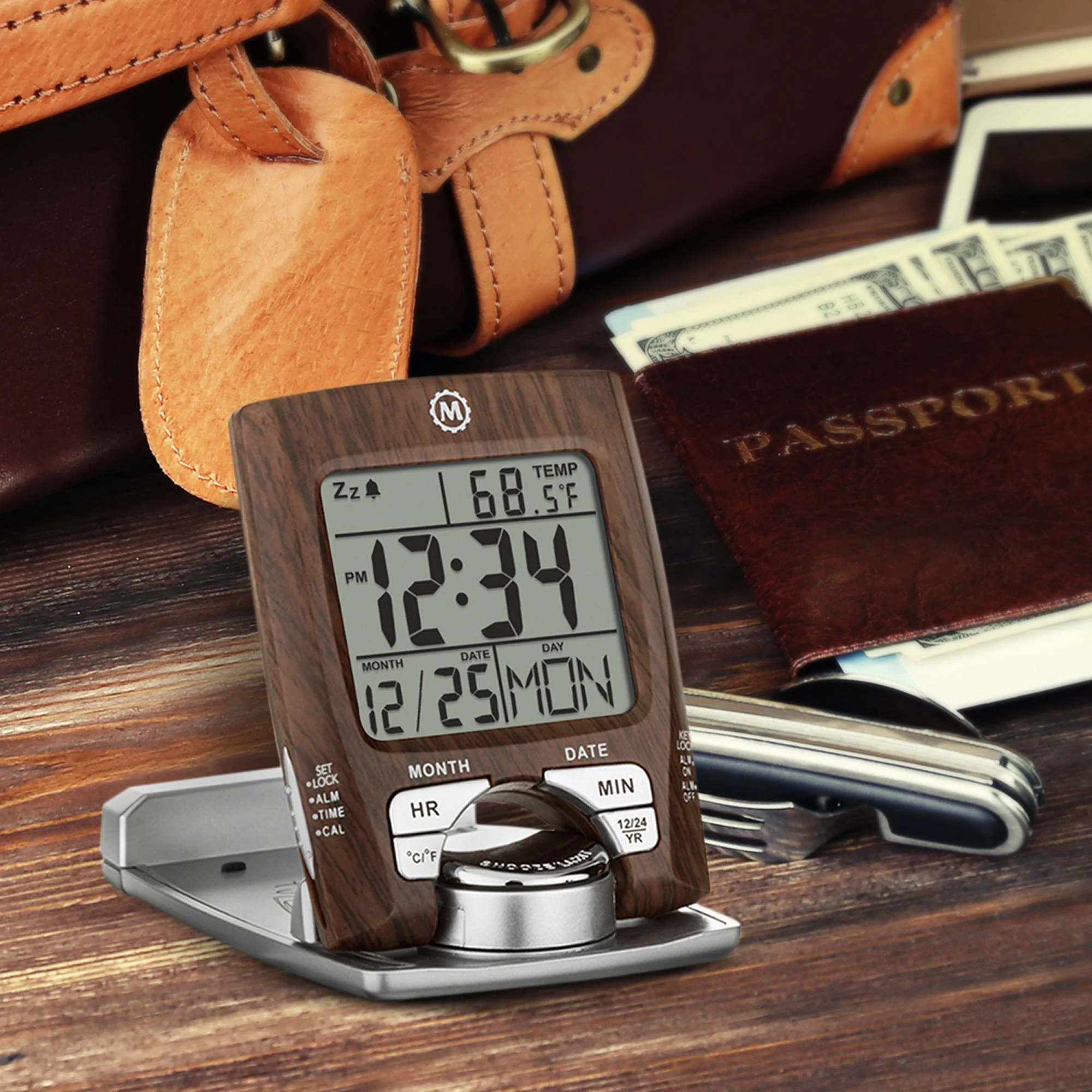 Travel Alarm Clock with Calendar & Temperature - Image 9